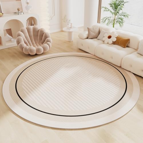 Outdoor Teppich Rund Kreis Schwarze Linien Teppich Wohnzimmer Schlafzimmer Kinderzimmer Indoor Flauschiger Weich Anti Rutsch Dekoration Waschbare Teppiche Runde 40 cm von Homeyang