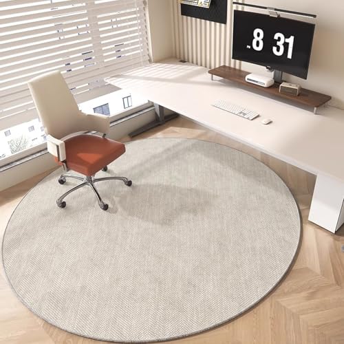 Outdoor Teppich Rund Minimalistisches Beige Grau Teppich Wohnzimmer Schlafzimmer Kinderzimmer Indoor Flauschiger Weich Anti Rutsch Dekoration Waschbare Teppiche Runde 60 cm von Homeyang
