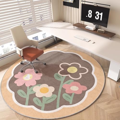 Outdoor Teppich Rund Orange Braune Blumen Teppich Wohnzimmer Schlafzimmer Kinderzimmer Indoor Flauschiger Weich Anti Rutsch Dekoration Waschbare Teppiche Runde 80 cm Outdoor Teppich Rund Orange Braune Blumen Teppich Wohnzimmer Schlafzimmer Kinderzimmer Indoor Flauschiger Weich Anti Rutsch Dekoration Waschbare Teppiche Runde 80 cm von Homeyang
