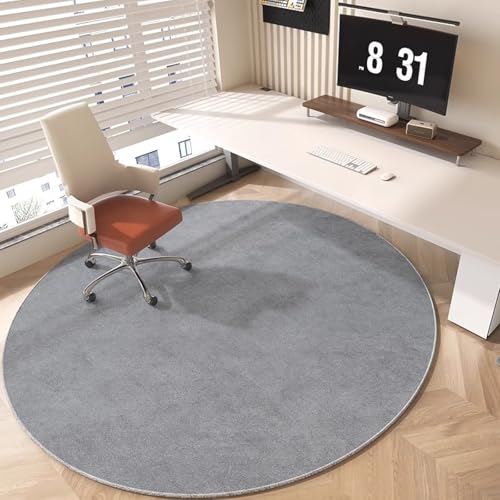 Teppich Rund 100cm Minimalistisches Grau Outdoor Teppich Rund Flauschiger Indoor Wohnzimmer Schlafzimmer Kinderzimmer Dekoration Balkonteppich Waschbar Runde Teppiche von Homeyang