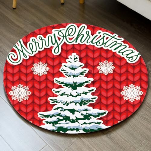 Teppich Rund 120 Roter Weihnachtsbaum Teppiche Wohnzimmer Schlafzimmer Anti Rutsch Dekorativ für Garten Terrasse Balkonteppich Waschbare Flauschiger Teppich Teppich Rund 120 Roter Weihnachtsbaum Teppiche Wohnzimmer Schlafzimmer Anti Rutsch Dekorativ für Garten Terrasse Balkonteppich Waschbare Flauschiger Teppich von Homeyang