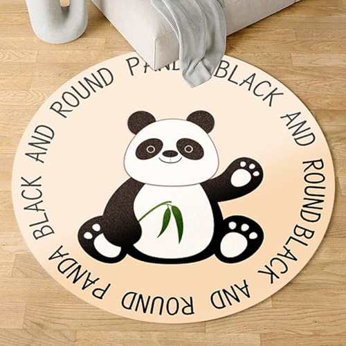 Teppich Wohnzimmer Rund Schwarze Panda Blätter Teppiche Wohnzimmer Kinderzimmer Schlafzimmer Flauschiger für Garten Terrasse Dekorativ Waschbarer Runder Teppich 80 cm Teppich Wohnzimmer Rund Schwarze Panda Blätter Teppiche Wohnzimmer Kinderzimmer Schlafzimmer Flauschiger für Garten Terrasse Dekorativ Waschbarer Runder Teppich 80 cm von Homeyang