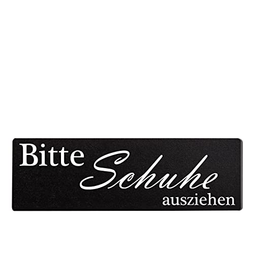 Bitte Schuhe ausziehen Dekoschild Türschild schwarz zum kleben von Homeyourself