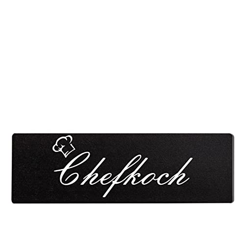 Deko Shabby Chic Schild Chefkoch in schwarz Vintage Holz Türschild zum kleben von Homeyourself