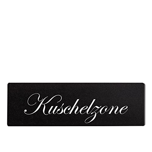 Deko Shabby Chic Schild Kuschelzone Vintage Holz Türschild in schwarz zum Kleben von Homeyourself