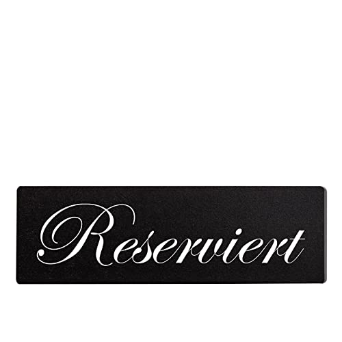 Deko Shabby Chic Schild Reserviert Vintage Holz Türschild in schwarz zum Kleben von Homeyourself