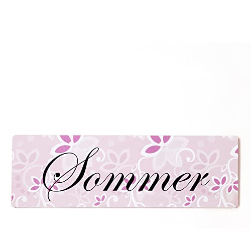 Deko Shabby Chic Schild Sommer Vintage Holz Türschild in rosa zum Kleben von Homeyourself