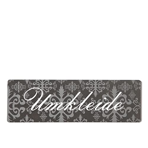 Deko Shabby Chic Schild Umkleide Vintage Holz Türschild in anthrazit zum Kleben von Homeyourself