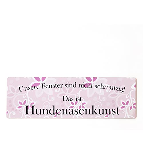 Deko Shabby Chic Schild Unsere Fenster sind nicht schmutzig Hundenasenkunst Vintage Holz Türschild in rosa zum Kleben Deko Shabby Chic Schild Unsere Fenster sind nicht schmutzig Hundenasenkunst Vintage Holz Türschild in rosa zum Kleben von Homeyourself