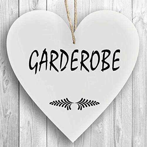 Herzschild Holzherz Holzschild 16 x 16 cm Garderobe weiß Dekoschild Wandschild Schild Holz Umkleide Herzschild Holzherz Holzschild 16 x 16 cm Garderobe weiß Dekoschild Wandschild Schild Holz Umkleide von Homeyourself