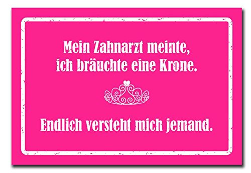 Homeyourself Hochwertiges Metallschild 30 x 20 cm aus Alu Verbund Mein Zahnarzt Meint ich barauch eine Krone Endlich Einer der Mich versteht Deko Schild Wandschild Homeyourself Hochwertiges Metallschild 30 x 20 cm aus Alu Verbund Mein Zahnarzt Meint ich barauch eine Krone Endlich Einer der Mich versteht Deko Schild Wandschild von Homeyourself