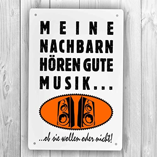 Homeyourself Holzschild in 12 x 18 cm - Meine Nachbarn hören Gute Musik ob sie wollen oder Nicht Homeyourself Holzschild in 12 x 18 cm - Meine Nachbarn hören Gute Musik ob sie wollen oder Nicht von Homeyourself