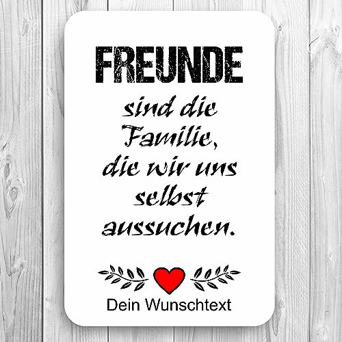 homeyourself - Holzschild Deko Schild personalisiert mit Druck/Wunschtext - Freunde sind die Familie die wir uns selbst aussuchen - individualisiert 20 x 30 cm homeyourself - Holzschild Deko Schild personalisiert mit Druck/Wunschtext - Freunde sind die Familie die wir uns selbst aussuchen - individualisiert 20 x 30 cm von Homeyourself