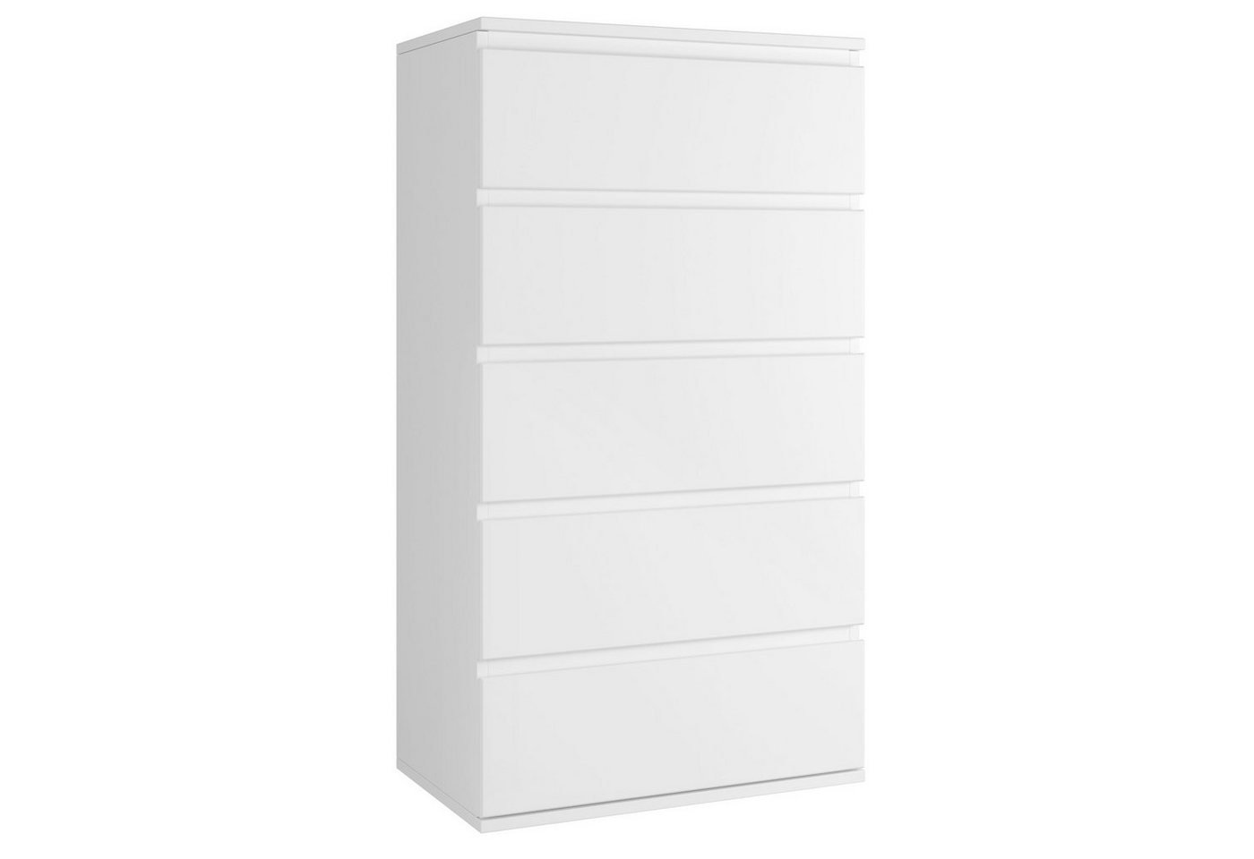 Homfa Kommode, Sideboard mit 5 Schubladen, Schubladenschrank, weiß, aus Holz, 55x33x100cm von Homfa