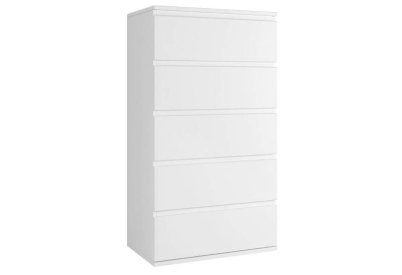 Homfa Kommode, Sideboard mit 5 Schubladen, Schubladenschrank, weiß, aus Holz, 55x33x100cm von Homfa