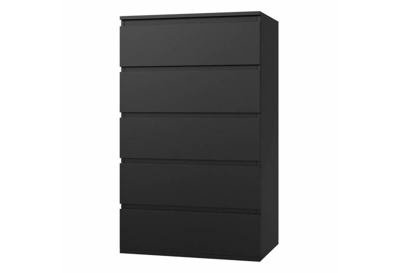 Homfa Kommode, Sideboard mit 5 Schubladen, Schubladenschrank schwarz, 60x40x100 cm von Homfa