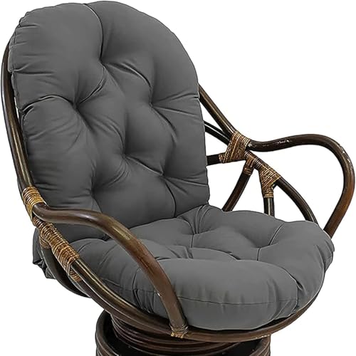 Homg Schaukelstuhl Auflage wasserdicht Rattan Wohnzimmer, Dicke Bequemer Schaukelsessel Kissen Outdoor Indoor, Schaukelstuhl/Drehsessel für Liege Rattan Garten Terrasse Matte von Homg
