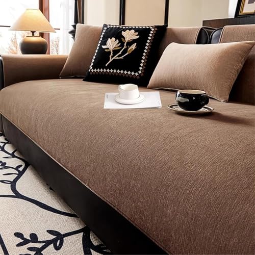 Homg Weicher Chenille-Sofabezug, rutschfest, waschbar und haustierfreundlich, passend für mehrere Stile, Moderne Farben für Heimdekoration Homg Weicher Chenille-Sofabezug, rutschfest, waschbar und haustierfreundlich, passend für mehrere Stile, Moderne Farben für Heimdekoration von Homg