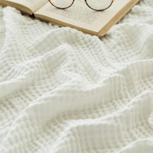 Musselin Decke, 100% Natürliche Musselin-Baumwolle, Sommer Musselins Decke 150 x 200 cm, Muslin Blanket Erwachsene as Cuddly Blanket,Bed,Couch Throw Musselin Decke, 100% Natürliche Musselin-Baumwolle, Sommer Musselins Decke 150 x 200 cm, Muslin Blanket Erwachsene as Cuddly Blanket,Bed,Couch Throw von Homg