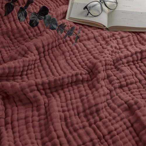 Musselin Decke, 100% Natürliche Musselin-Baumwolle, Sommer Musselins Decke 200 x 230 cm, Muslin Blanket Erwachsene as Cuddly Blanket,Bed,Couch Throw Musselin Decke, 100% Natürliche Musselin-Baumwolle, Sommer Musselins Decke 200 x 230 cm, Muslin Blanket Erwachsene as Cuddly Blanket,Bed,Couch Throw von Homg