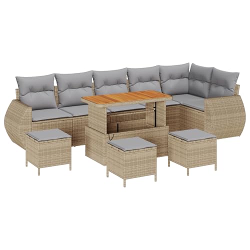 Homgoday 10-teiliges Garten-Sofa-Set mit Kissen Beige Poly-Rattan Akazie, 4-teiliges Garten-ESS-Set mit Kissen Beige Poly-Rattan Akazie Outdoor M?Bel mit Sessel Model3363852 Homgoday 10-teiliges Garten-Sofa-Set mit Kissen Beige Poly-Rattan Akazie, 4-teiliges Garten-ESS-Set mit Kissen Beige Poly-Rattan Akazie Outdoor M?Bel mit Sessel Model3363852 von Homgoday