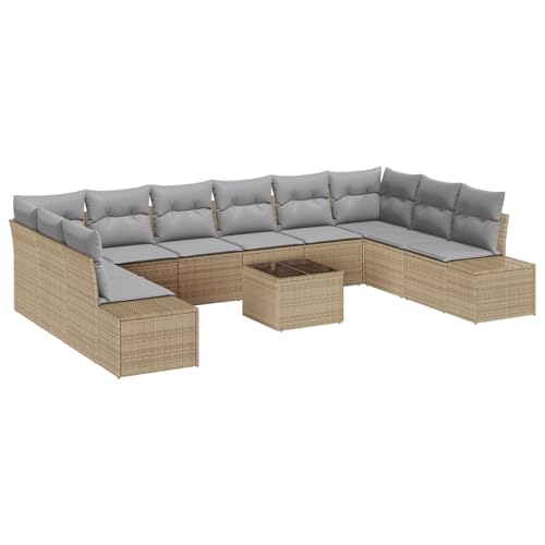 Homgoday 11-teiliges Garten Sofa Set mit Kissen Schwarz Poly Rattan Sofa Im Freien Model3347250 Homgoday 11-teiliges Garten Sofa Set mit Kissen Schwarz Poly Rattan Sofa Im Freien Model3347250 von Homgoday