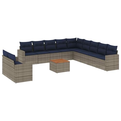 Homgoday 12-TLG. Garten-Sofagarnitur mit Kissen Grau Poly Rattan Sofa Im Freien Model3256537 Homgoday 12-TLG. Garten-Sofagarnitur mit Kissen Grau Poly Rattan Sofa Im Freien Model3256537 von Homgoday