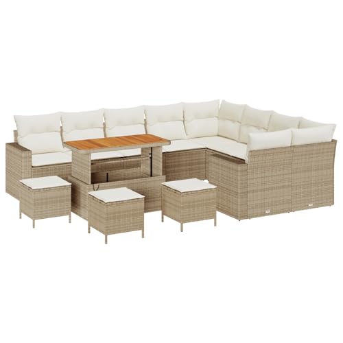 Homgoday 13-teiliges Garten Sofa Set mit Kissen Beige Poly Rattan Akazie, 4-teiliges Garten Essset mit Kissen Beige Poly Rattan Akazie Outdoor M?Bel mit Sessel Model3361661 Homgoday 13-teiliges Garten Sofa Set mit Kissen Beige Poly Rattan Akazie, 4-teiliges Garten Essset mit Kissen Beige Poly Rattan Akazie Outdoor M?Bel mit Sessel Model3361661 von Homgoday