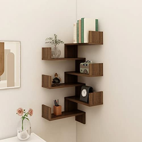 Homgoday 2 STK. Eckregal Wandregal Bücherregal Schweberegal Hängeregal Eckregal für Wandmontage für Schlafzimmer, Wohnzimmer, Badezimmer, Büro Braun Eiche 40x40x50 cm Holzwerkstoff Homgoday 2 STK. Eckregal Wandregal Bücherregal Schweberegal Hängeregal Eckregal für Wandmontage für Schlafzimmer, Wohnzimmer, Badezimmer, Büro Braun Eiche 40x40x50 cm Holzwerkstoff von Homgoday
