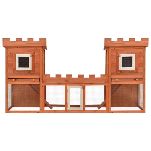 Homgoday 2-stöckiger Kaninchenstall aus Kiefernholz mit wetterbeständigem Dach & Leitern - 192x50x101 cm Model170174 Homgoday 2-stöckiger Kaninchenstall aus Kiefernholz mit wetterbeständigem Dach & Leitern - 192x50x101 cm Model170174 von Homgoday