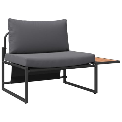 Homgoday 2-teiliges Garten-Sofa-Set mit einem Einzel-Sessel und anthrazitfarbenen Kissen Sofa Im Freien Model42004140 von Homgoday