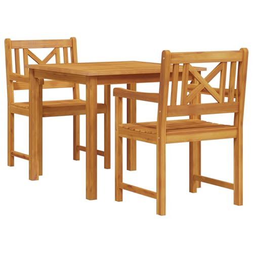 Homgoday 3-teiliges Garten Esstisch Set Massivholz Akazie, Gartenstühle 2 Stück 56x56x90 cm Massivholz Akazie Outdoor M?Bel mit Sessel Model3375656 Homgoday 3-teiliges Garten Esstisch Set Massivholz Akazie, Gartenstühle 2 Stück 56x56x90 cm Massivholz Akazie Outdoor M?Bel mit Sessel Model3375656 von Homgoday