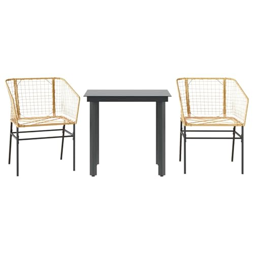 Homgoday 3-teiliges Garten-Esszimmer-Set Braunes Polyrattanglas Outdoor M?Bel mit Sessel Model3334590 Homgoday 3-teiliges Garten-Esszimmer-Set Braunes Polyrattanglas Outdoor M?Bel mit Sessel Model3334590 von Homgoday