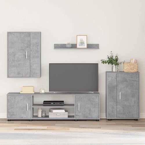 Homgoday 4-teilige TV-Schrank Set 4 pcs Betongrau Holzwerkstoff TV-Schrank Model3397899 Homgoday 4-teilige TV-Schrank Set 4 pcs Betongrau Holzwerkstoff TV-Schrank Model3397899 von Homgoday