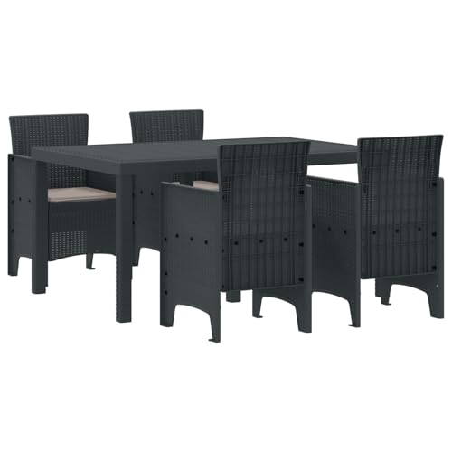 Homgoday 5-teiliges Garten Essgruppe mit Kissen Anthrazit Poly Rattan Outdoor M?Bel mit Sessel Model3378693 Homgoday 5-teiliges Garten Essgruppe mit Kissen Anthrazit Poly Rattan Outdoor M?Bel mit Sessel Model3378693 von Homgoday
