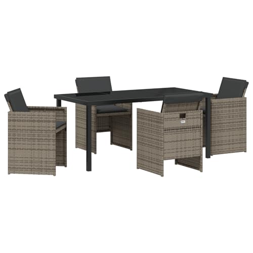 Homgoday 5-teiliges Garten-Essgruppen-Set mit Kissen Grau Poly-Rattan Outdoor M?Bel mit Sessel Model3379950 Homgoday 5-teiliges Garten-Essgruppen-Set mit Kissen Grau Poly-Rattan Outdoor M?Bel mit Sessel Model3379950 von Homgoday
