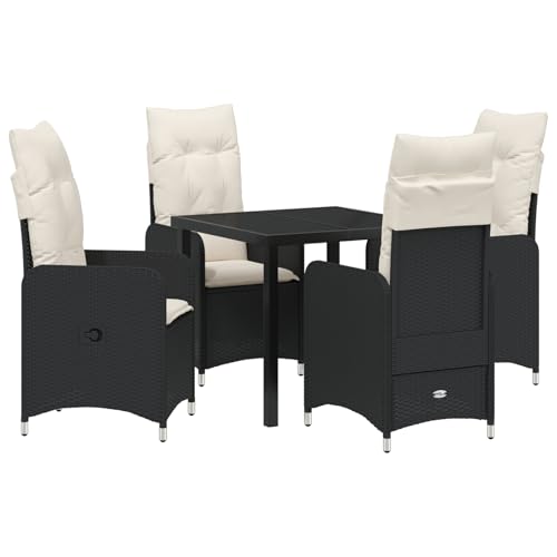 Homgoday 5-teiliges Garten-Esstisch-Set mit Kissen Schwarz Poly-Rattan Outdoor M?Bel mit Sessel Model3379633 Homgoday 5-teiliges Garten-Esstisch-Set mit Kissen Schwarz Poly-Rattan Outdoor M?Bel mit Sessel Model3379633 von Homgoday