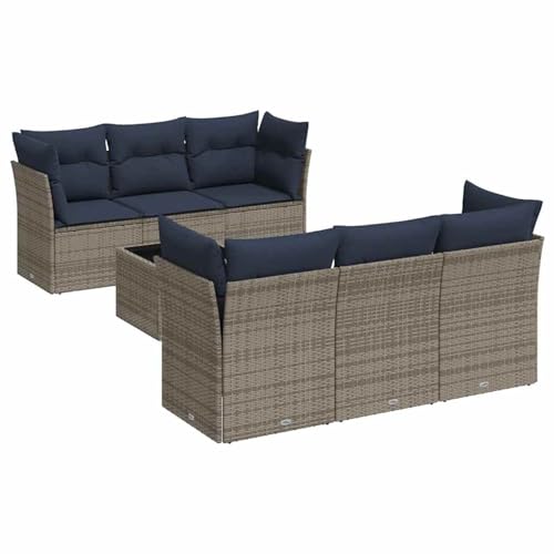 Homgoday 7-TLG. Garten-Sofagarnitur mit Kissen Grau Poly Rattan Sofa Im Freien Model3217261 Homgoday 7-TLG. Garten-Sofagarnitur mit Kissen Grau Poly Rattan Sofa Im Freien Model3217261 von Homgoday