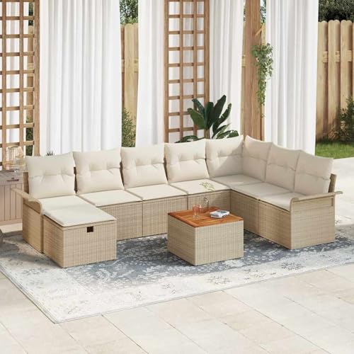 Homgoday 9-Teiliges Garten-Sofa-Set mit Kissen Beige Poly-Rattan Sofa Im Freien Model3359470 Homgoday 9-Teiliges Garten-Sofa-Set mit Kissen Beige Poly-Rattan Sofa Im Freien Model3359470 von Homgoday