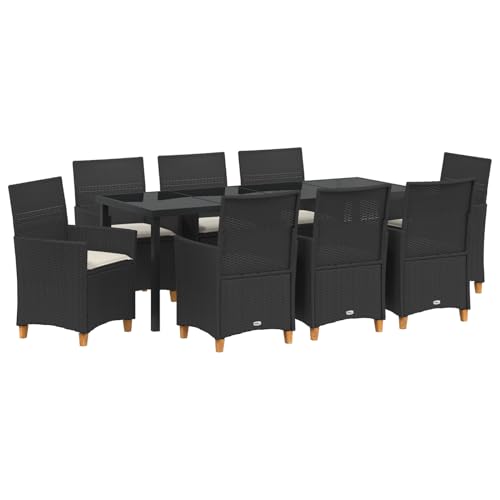 Homgoday 9-teiliges Garten-ESS-Set mit Kissen in Schwarz aus Poly-Rattan Outdoor M?Bel mit Sessel Model3381071 Homgoday 9-teiliges Garten-ESS-Set mit Kissen in Schwarz aus Poly-Rattan Outdoor M?Bel mit Sessel Model3381071 von Homgoday