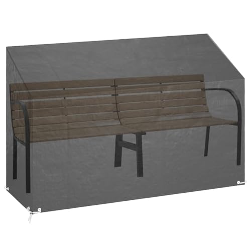Homgoday Abdeckung für Gartenbank 8 Ösen 190x70x70/88 cm Polyethylen Stuhlhussen für den Außenbereich Model319340 von Homgoday