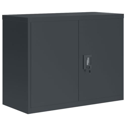 Homgoday Aktenschrank aus Stahl, Büroschrank, Lagerschrank, Mehrzweckschrank, praktischer Werkzeugschrank für Büro, Arbeitszimmer, Garage, Anthrazit, 90 x 40 x 70 cm Homgoday Aktenschrank aus Stahl, Büroschrank, Lagerschrank, Mehrzweckschrank, praktischer Werkzeugschrank für Büro, Arbeitszimmer, Garage, Anthrazit, 90 x 40 x 70 cm von Homgoday