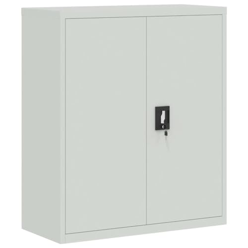 Homgoday Aktenschrank aus Stahl, Büroschrank, Lagerschrank, Mehrzweckschrank, praktischer Werkzeugschrank für Büro, Arbeitszimmer, Garage, Hellgrau, 90 x 40 x 105 cm Homgoday Aktenschrank aus Stahl, Büroschrank, Lagerschrank, Mehrzweckschrank, praktischer Werkzeugschrank für Büro, Arbeitszimmer, Garage, Hellgrau, 90 x 40 x 105 cm von Homgoday