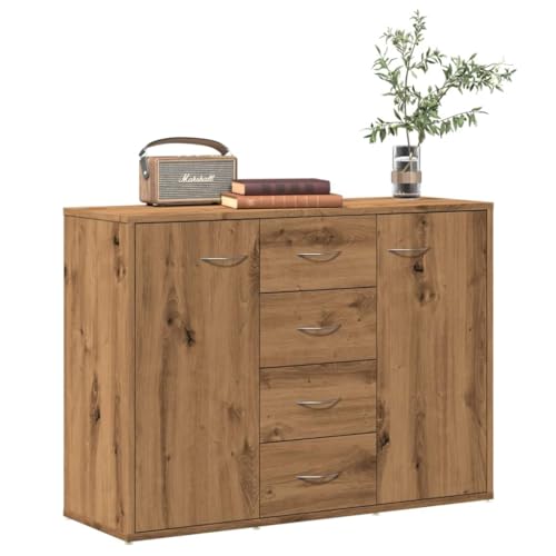 Homgoday Anrichte aus technischem Holz, Eiche Artisan, 88 x 30 x 64 cm, Sideboard, Küche, Vitrinen und Sideboards, Speiseschrank, Küche, Barmöbel für Wohnzimmer von Homgoday