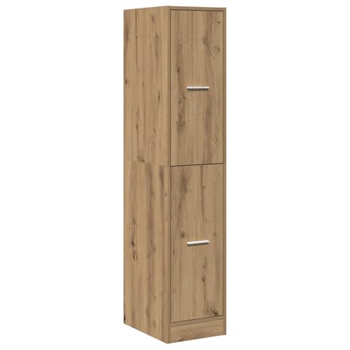 Homgoday Apothekerschrank Artisan-Eiche 30x41x144,5 cm Holzwerkstoff Medikamentenschrank Model855177 von Homgoday