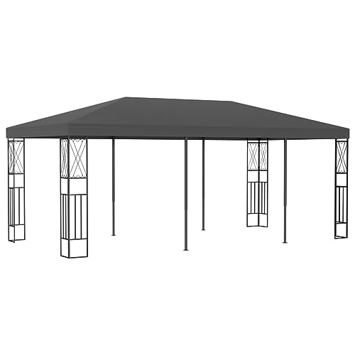 Homgoday Außenpavillon, Pavillon 3 x 6 m, anthrazit, aus Stoff, Außenpavillon für Garten, Balkon, Terrasse, Gartenpavillon, faltbar, Homgoday Außenpavillon, Pavillon 3 x 6 m, anthrazit, aus Stoff, Außenpavillon für Garten, Balkon, Terrasse, Gartenpavillon, faltbar, von Homgoday