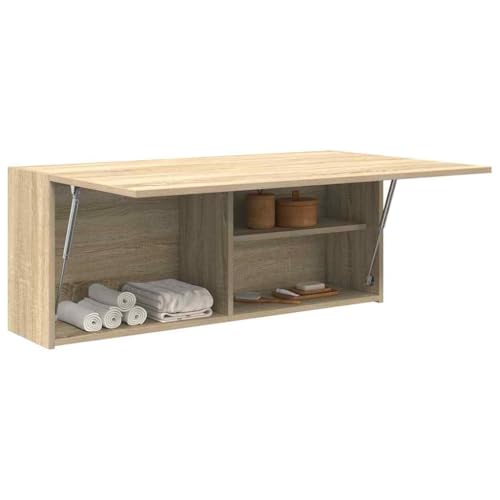 Homgoday Bad-Wandschrank Badezimmerschrank Hängend, Wandschrank, Hängeschrank Medizinschrank Badschrank Wandmontage, Wandregal Sonoma-Eiche 100x25x40 cm Holzwerkstoff Homgoday Bad-Wandschrank Badezimmerschrank Hängend, Wandschrank, Hängeschrank Medizinschrank Badschrank Wandmontage, Wandregal Sonoma-Eiche 100x25x40 cm Holzwerkstoff von Homgoday