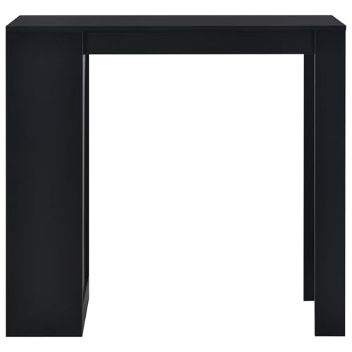 Homgoday Bartisch mit Regal Schwarz 110 x 50 x 103 cm Stehtisch Model280212 von Homgoday