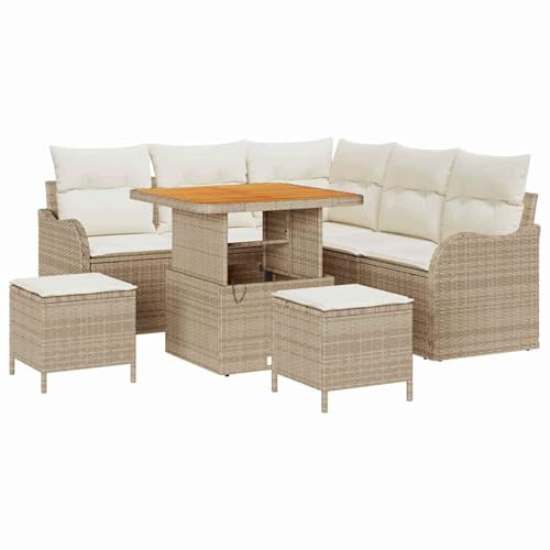 Homgoday Beige Ecksofa Set Garten Lounge 5 Sitze Rattan Outdoor UV-wasserfest Model3362261 Homgoday Beige Ecksofa Set Garten Lounge 5 Sitze Rattan Outdoor UV-wasserfest Model3362261 von Homgoday
