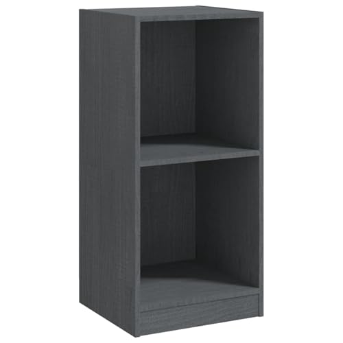 Homgoday Beistellschrank Grau 35,5x33,5x76 cm Massivholz Kiefer Anrichte Model809932 von Homgoday